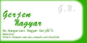 gerjen magyar business card